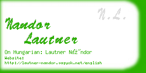 nandor lautner business card